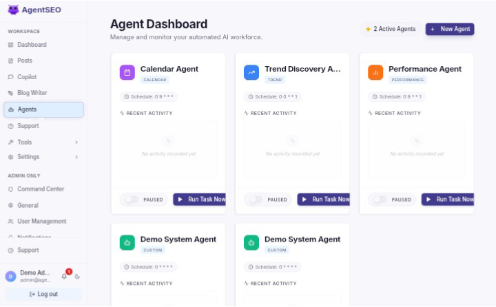 Agents Page