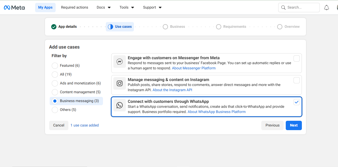 Choose WhatsApp Integration